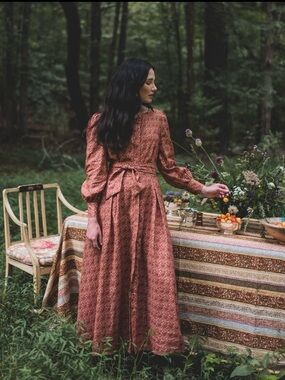 Parterre Dorothea Dress Size 4 (10-14) Rust Maxi New NWT